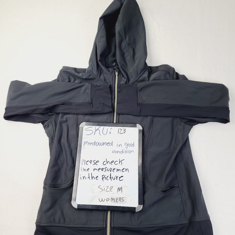 Lululemon Women's Black Scuba Long Sleeve Casual Full Zip Hoodie Size M - Picture 6 of 6